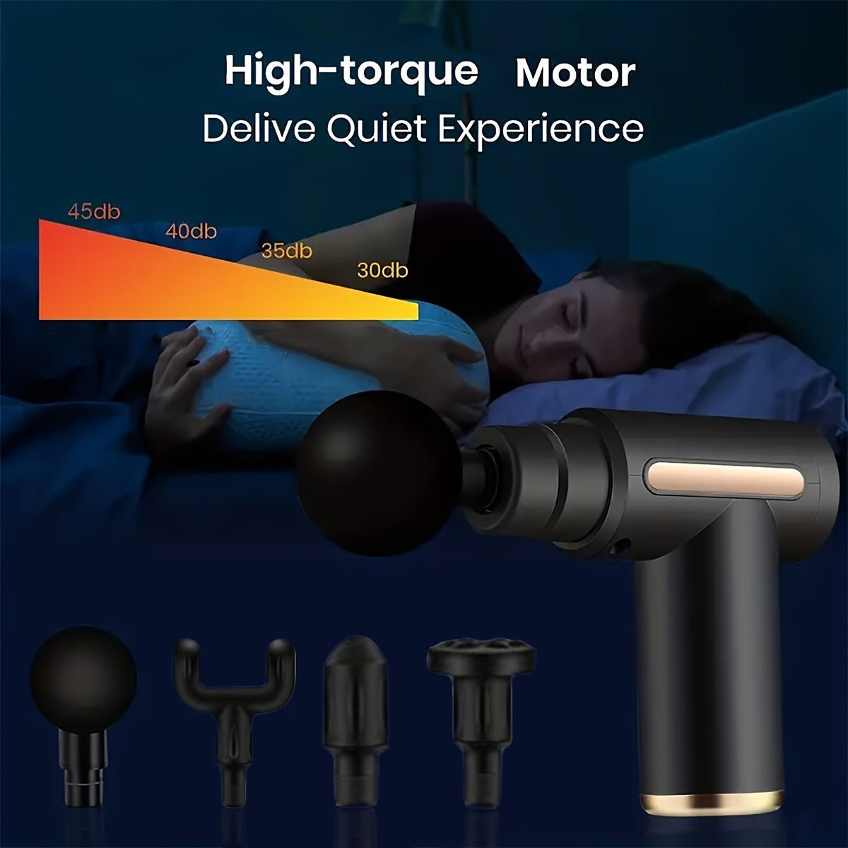 1pc Massage Gun, Deep Tissue Muscle Handheld Percussion Massager For Body, Back And Neck Pain, Ultra Compact Elegant Design, Powered By High Torque, Father's Day Gift For Dad - AFFORDABLE QUALITY SHOP