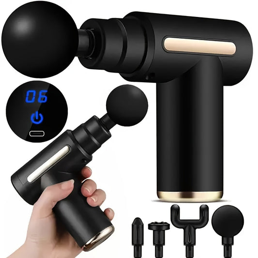 1pc Massage Gun, Deep Tissue Muscle Handheld Percussion Massager For Body, Back And Neck Pain, Ultra Compact Elegant Design, Powered By High Torque, Father's Day Gift For Dad - AFFORDABLE QUALITY SHOP