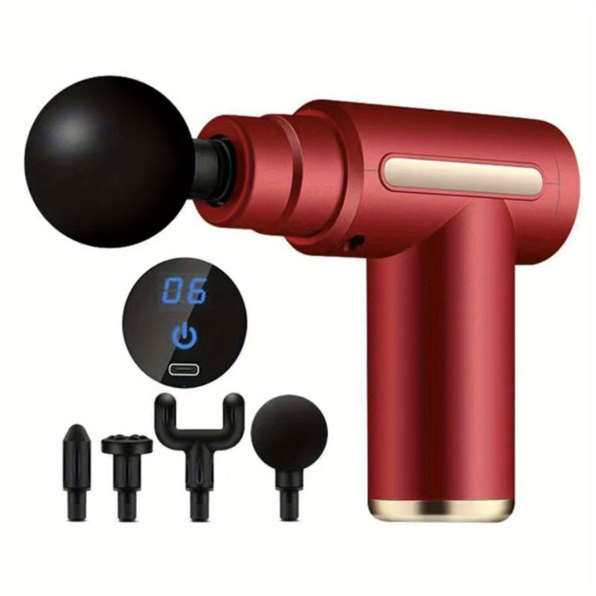 1pc Massage Gun, Deep Tissue Muscle Handheld Percussion Massager For Body, Back And Neck Pain, Ultra Compact Elegant Design, Powered By High Torque, Father's Day Gift For Dad - AFFORDABLE QUALITY SHOP