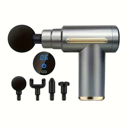 1pc Massage Gun, Deep Tissue Muscle Handheld Percussion Massager For Body, Back And Neck Pain, Ultra Compact Elegant Design, Powered By High Torque, Father's Day Gift For Dad - AFFORDABLE QUALITY SHOP