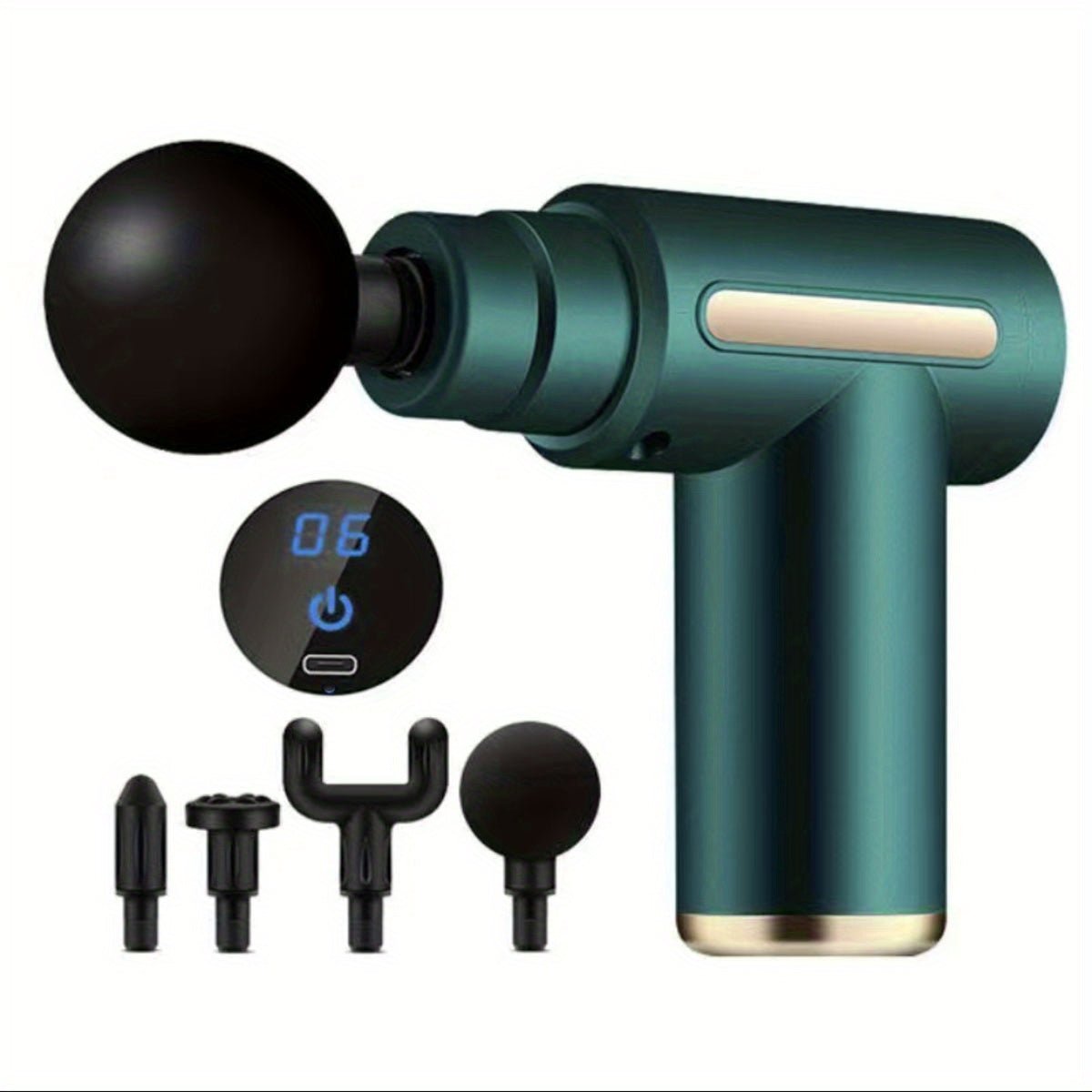 1pc Massage Gun, Deep Tissue Muscle Handheld Percussion Massager For Body, Back And Neck Pain, Ultra Compact Elegant Design, Powered By High Torque, Father's Day Gift For Dad - AFFORDABLE QUALITY SHOP