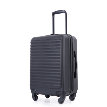 20" Carry on Luggage Lightweight Suitcase, Spinner Wheels, Black - AFFORDABLE QUALITY SHOP