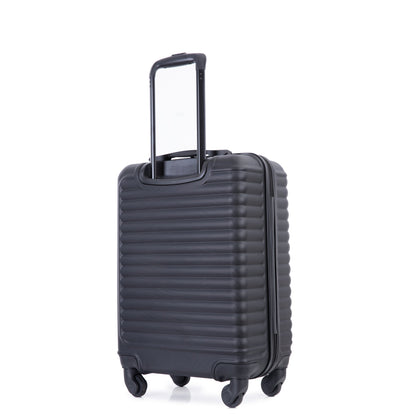 20" Carry on Luggage Lightweight Suitcase, Spinner Wheels, Black - AFFORDABLE QUALITY SHOP