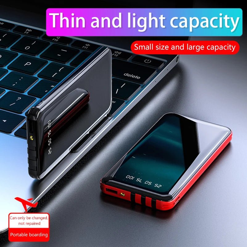 20000mAh Power Bank with Cable Fast Charge Portable External Battery Charger Powerbank for Xiaomi iPhone Mobile Phone Poverbank - AFFORDABLE QUALITY SHOP