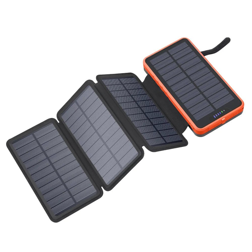 20000mAh Solar Power Bank with Camping Light 4 Solar Panel Charger Fast Charging Powerbank for iPhone 12 Huawei Xiaomi Poverbank - AFFORDABLE QUALITY SHOP