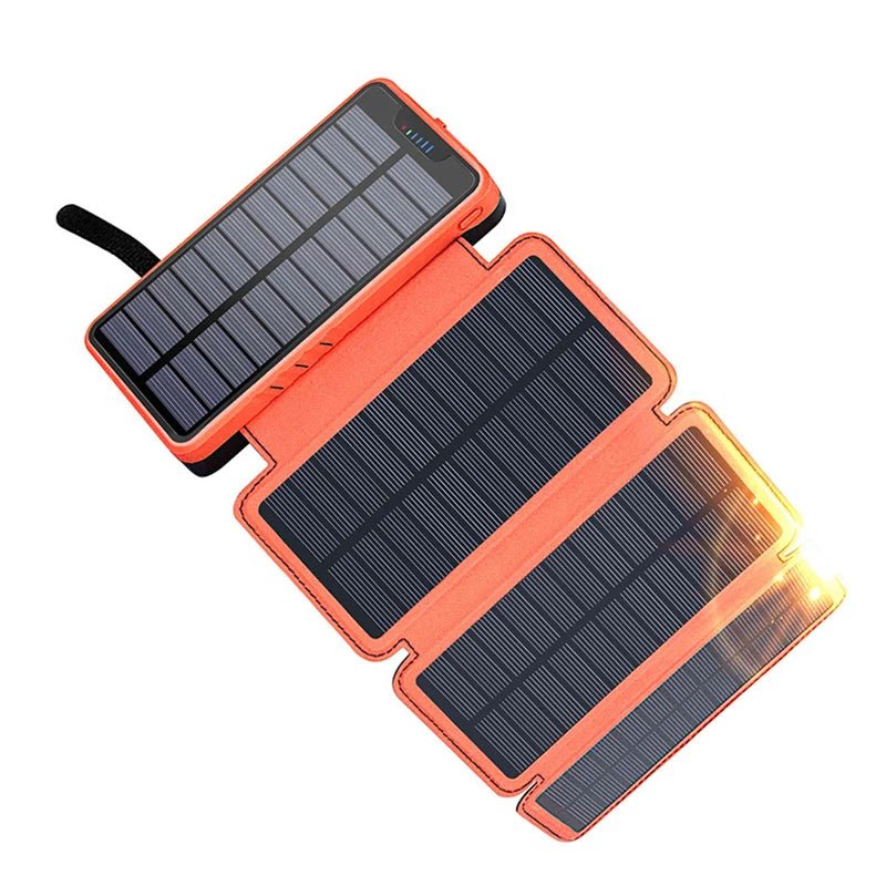 20000mAh Solar Power Bank with Camping Light 4 Solar Panel Charger Fast Charging Powerbank for iPhone 12 Huawei Xiaomi Poverbank - AFFORDABLE QUALITY SHOP