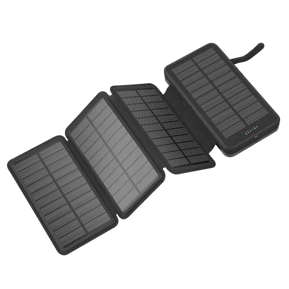 20000mAh Solar Power Bank with Camping Light 4 Solar Panel Charger Fast Charging Powerbank for iPhone 12 Huawei Xiaomi Poverbank - AFFORDABLE QUALITY SHOP