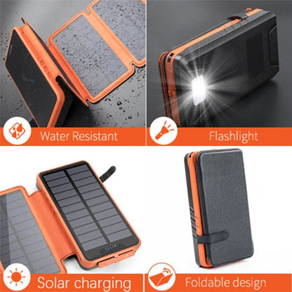 20000mAh Solar Power Bank with Camping Light 4 Solar Panel Charger Fast Charging Powerbank for iPhone 12 Huawei Xiaomi Poverbank - AFFORDABLE QUALITY SHOP