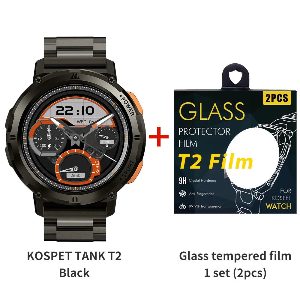 2024 NEW KOSPET TANK T2 Ultra Smartwatches For Men Watches AMOLED AOD Smartwatch Bluetooth Call Electronic Men's Smart Watch - AFFORDABLE QUALITY SHOP