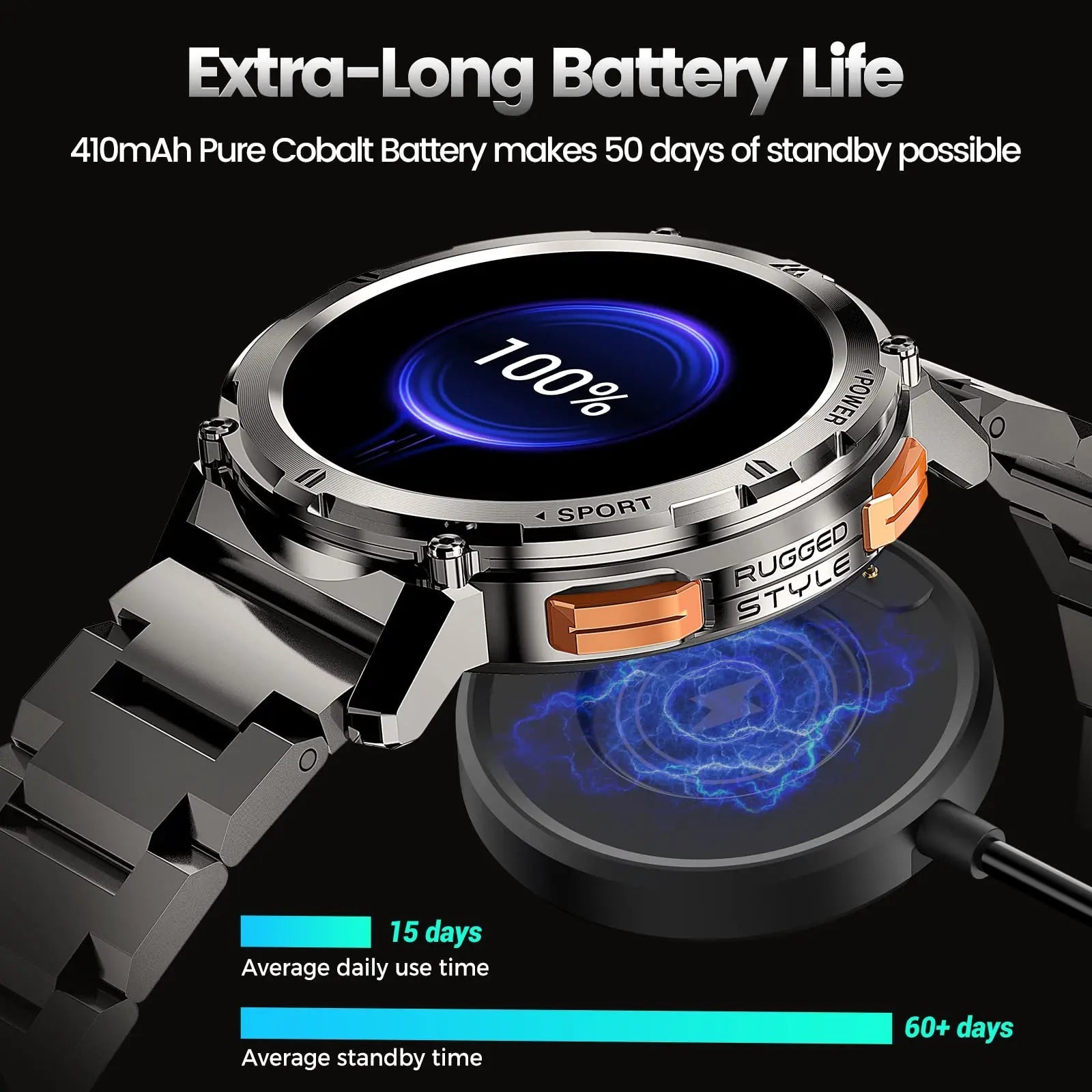 2024 NEW KOSPET TANK T2 Ultra Smartwatches For Men Watches AMOLED AOD Smartwatch Bluetooth Call Electronic Men's Smart Watch - AFFORDABLE QUALITY SHOP