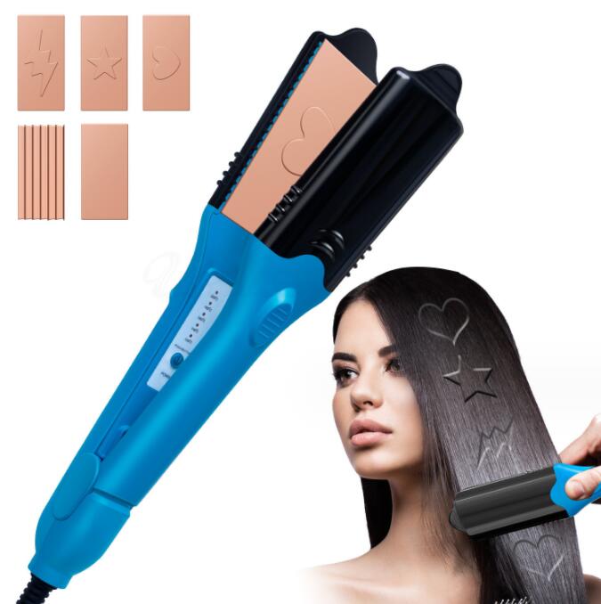 3D hair imprinting 3D Hair Press Iron Hair Straightener Electric Straightening Curling Imprinting 3D Hair Crimper - AFFORDABLE QUALITY SHOP