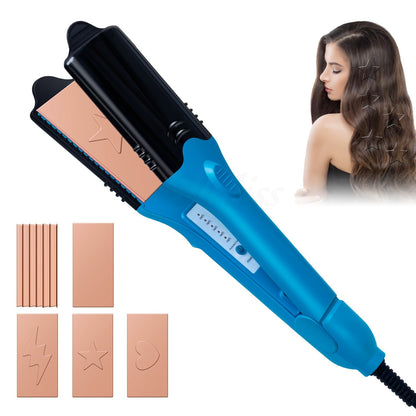 3D hair imprinting 3D Hair Press Iron Hair Straightener Electric Straightening Curling Imprinting 3D Hair Crimper - AFFORDABLE QUALITY SHOP