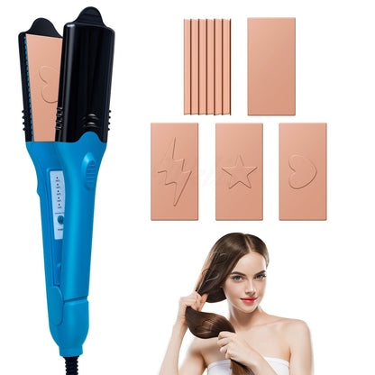 3D hair imprinting 3D Hair Press Iron Hair Straightener Electric Straightening Curling Imprinting 3D Hair Crimper - AFFORDABLE QUALITY SHOP