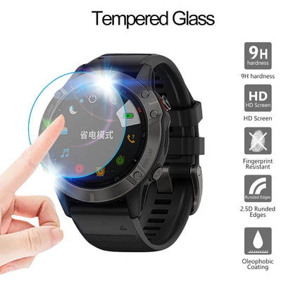 3pcs Ultra Clear Tempered Glass Premium Screen For Garmin Fenix 6X 6S 6 Pro 5 5S Protector Films Fenix 6X Pro Solar SmartWatches - AFFORDABLE QUALITY SHOP