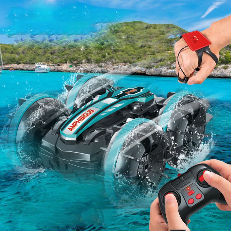 4WD Amphibious Stunt Car 2.4G Remote Control Waterproof Double-Sided Driving Tank Car Children's Toy Remote Control Car - AFFORDABLE QUALITY SHOP