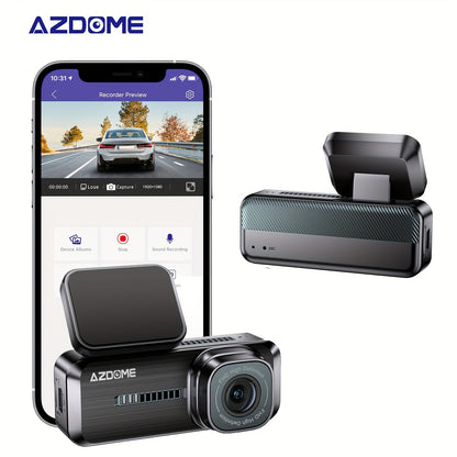 AZDOME Smart Dash Cam M200, 1080P Full HD, Smart Dash Camera For Cars, WIFI Built-in G-Sensor, WDR,Mini Design, Easy To Install - AFFORDABLE QUALITY SHOP