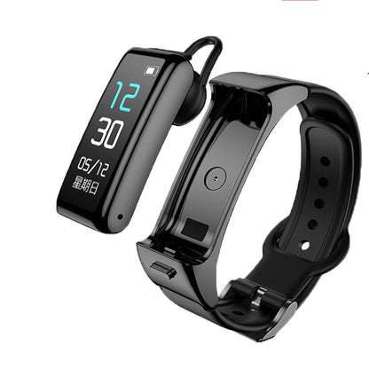 B6 Smart Bracelet Watch Bluetooth Headset Separation 2-In-1 Call Heart Rate Listening Song Sports Men And Women - AFFORDABLE QUALITY SHOP