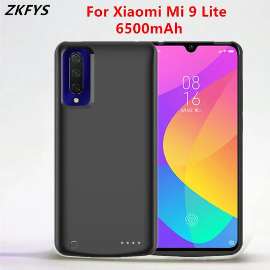 Backup Powerbank Cases For Xiaomi Mi 9 Lite External Battery Power Bank Cover 6500mAh Portable Phone Charger Battery Cases - AFFORDABLE QUALITY SHOP