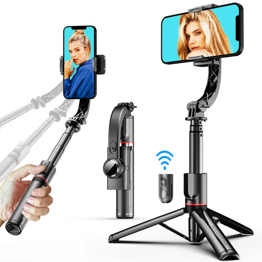 Capture Stunning Photos & Videos with This Universal Mobile Phone Camera Stabilizer, Extendable Selfie Stick & Tripod with Wireless Remote 360° Rotation - For iPhone & Android! - AFFORDABLE QUALITY SHOP