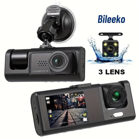 Car Dashcam DVR HD 3-Lens Inside Vehicle Dash Cam Camera Video Recorder - AFFORDABLE QUALITY SHOP