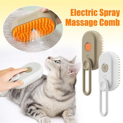 Cat Steam Brush Steamy Dog Brush 3 In 1 Electric Spray Cat Hair Brushes For Massage Pet Grooming Comb Hair Removal Combs Pet Pro - AFFORDABLE QUALITY SHOP