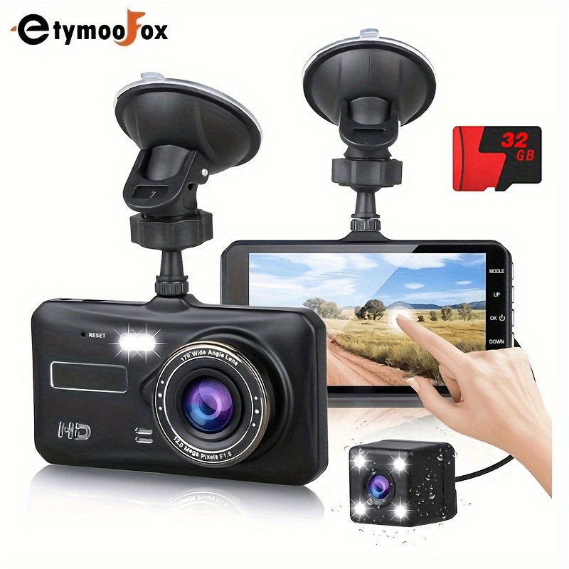 Dash Cam Front And Rear Camera CAR DVR Car Video Recorder Vehicle Black Box FULL HD 1080P Night Vision Driver Recorder - AFFORDABLE QUALITY SHOP