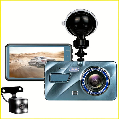 Dash Cam Front & Rear Dual Camera, 1080P Car DVR With Camera ,4 Inch Screen Dashboard Camera For Night Vision Motion Detection Parking Loop Recording - AFFORDABLE QUALITY SHOP