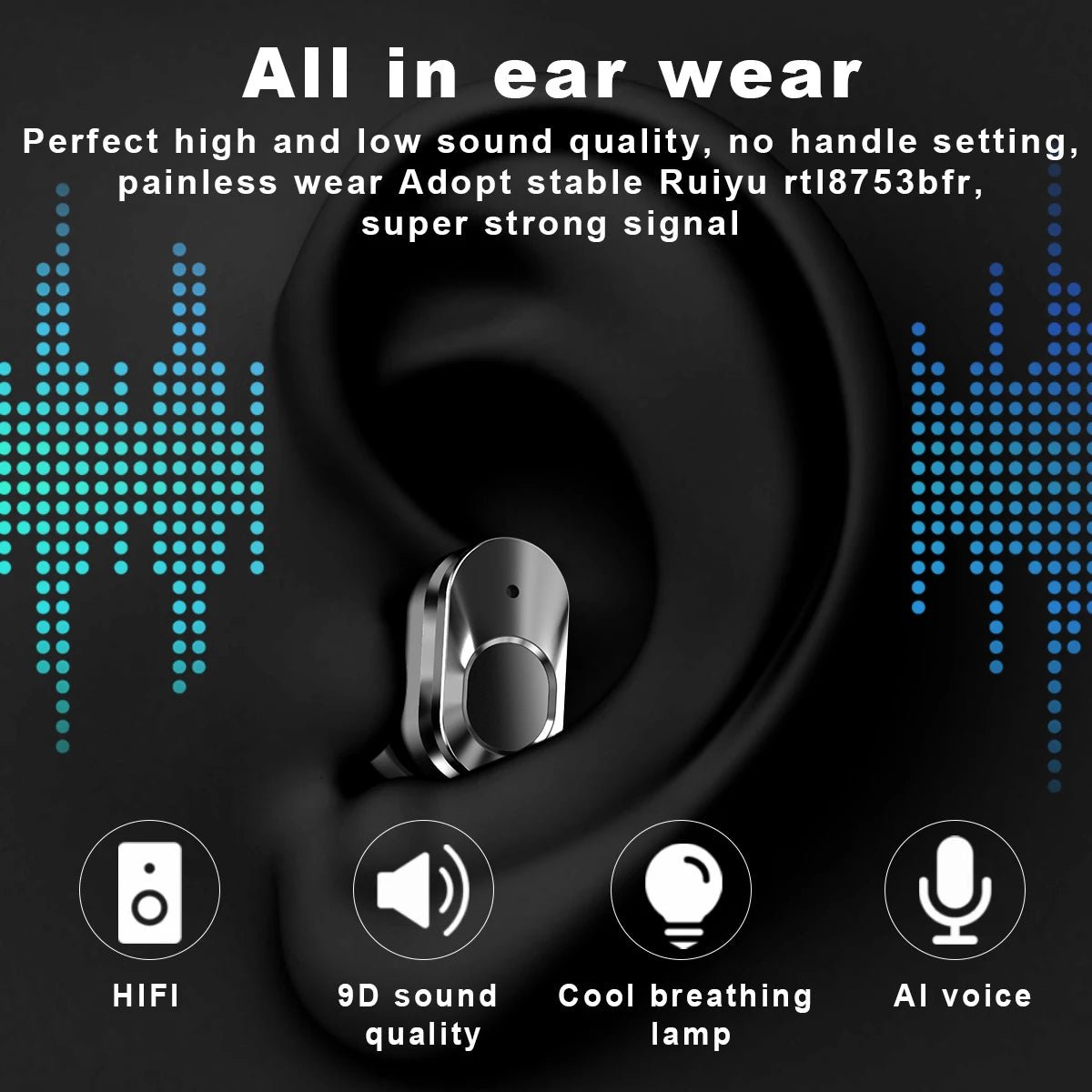 DESONG Wireless Earphones High Quality HIFI Quality Original Headset Apply To Portable Headphone Of T92/T92Pro SmartWatches - AFFORDABLE QUALITY SHOP