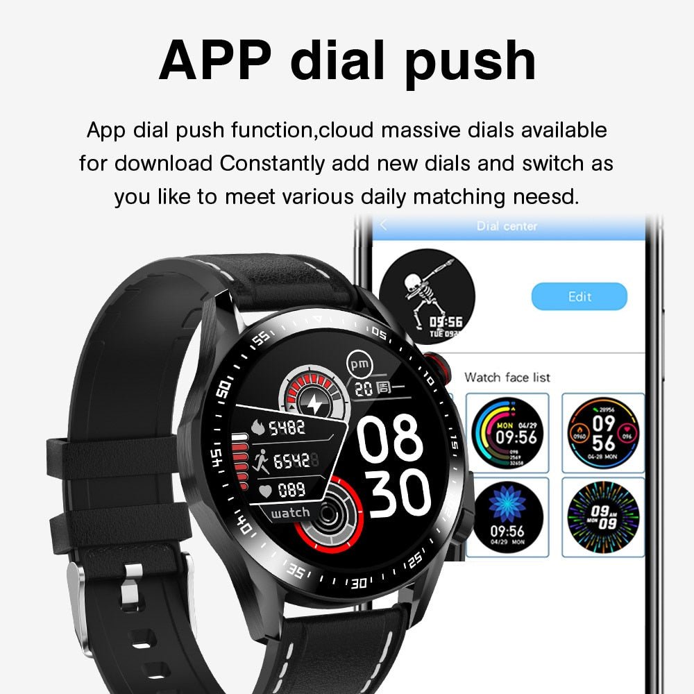 E1-2 Smart Watch Men Bluetooth Call Custom Dial Full Touch Screen Waterproof Smartwatch For Android IOS Sports Fitness Tracker - AFFORDABLE QUALITY SHOP