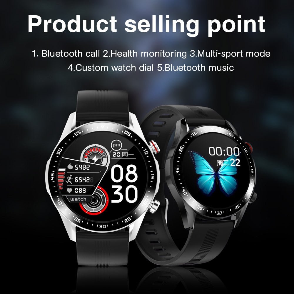 E1-2 Smart Watch Men Bluetooth Call Custom Dial Full Touch Screen Waterproof Smartwatch For Android IOS Sports Fitness Tracker - AFFORDABLE QUALITY SHOP