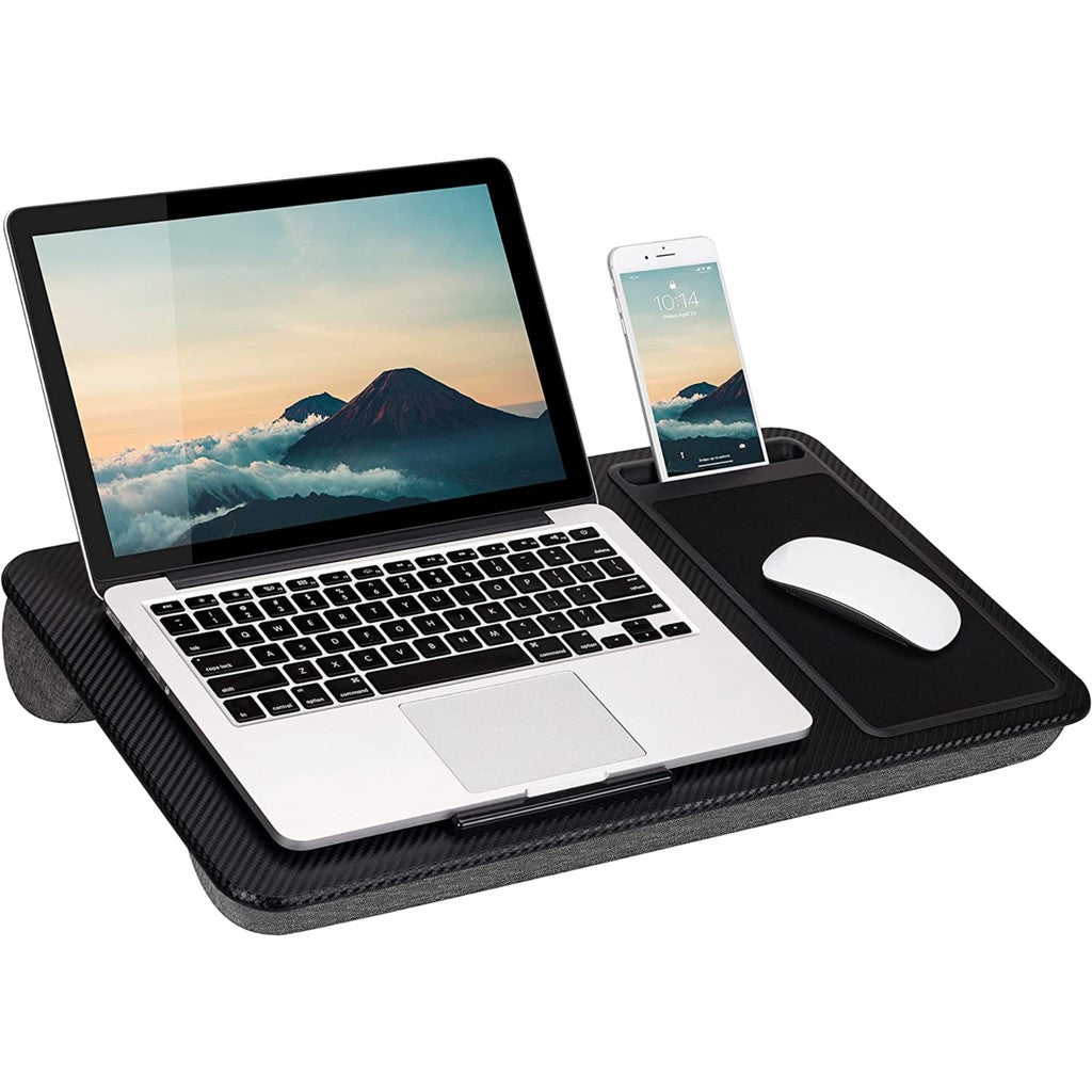 EKKIO Multifunctional Portable Bed Tray Lap Desk with Cushion (Black) - AFFORDABLE QUALITY SHOP