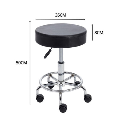 EKKIO Round Salon Stool with Adjustable Height (Black) EK-SS-100-YB - AFFORDABLE QUALITY SHOP