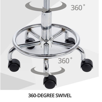 EKKIO Round Salon Stool with Adjustable Height (Black) EK-SS-100-YB - AFFORDABLE QUALITY SHOP