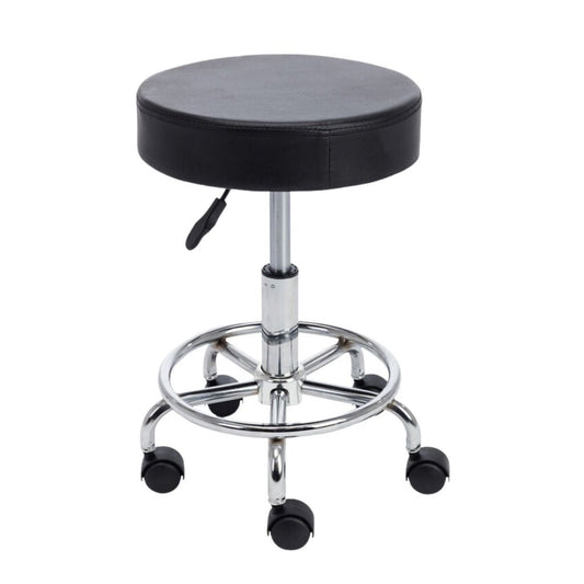 EKKIO Round Salon Stool with Adjustable Height (Black) EK-SS-100-YB - AFFORDABLE QUALITY SHOP