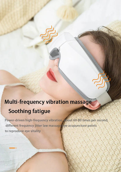 Eye Massager 4D Smart Airbag Vibration Eye Care Instrument Hot Compress Bluetooth Eye Massage Glasses Fatigue Pouch & Wrinkle - AFFORDABLE QUALITY SHOP