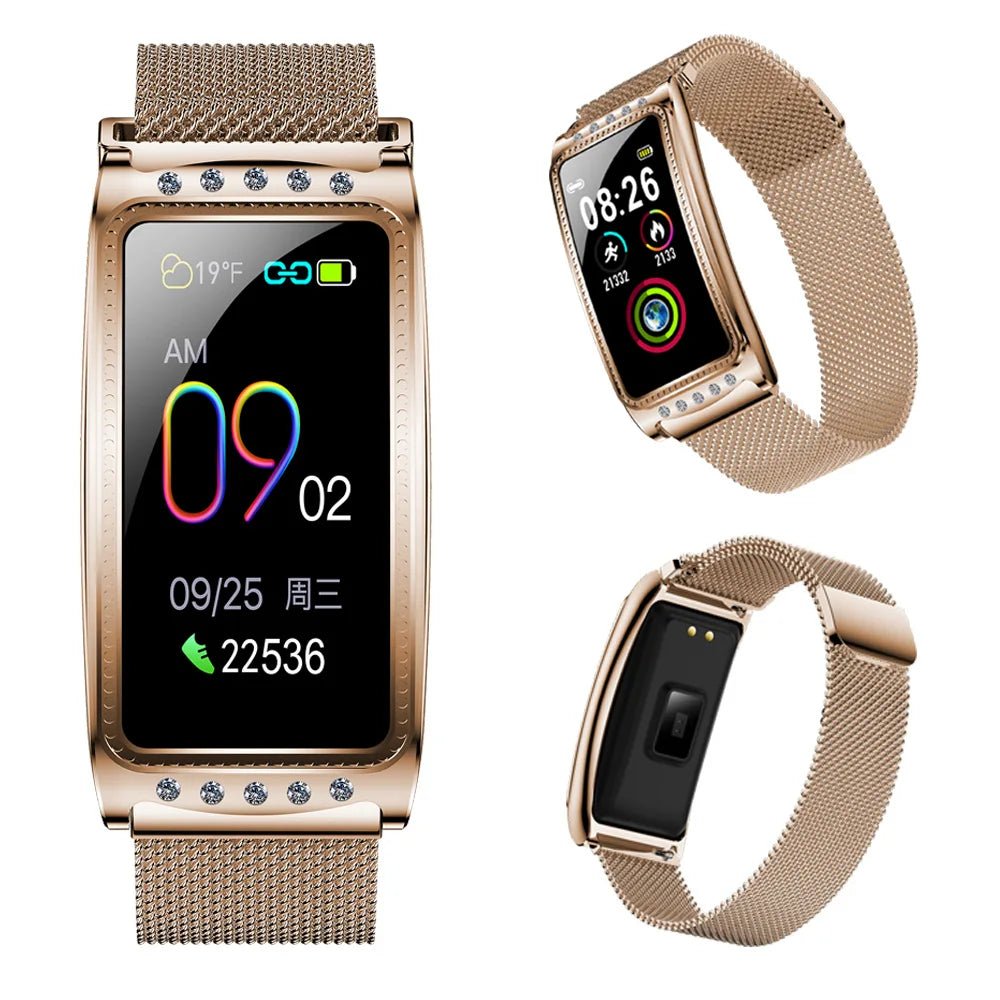 F28 Women Smart Watch For Android IOS Heart Rate Measuring Blood Pressure Monitor Women's Bracelet Waterproof Fitness Bracelet - AFFORDABLE QUALITY SHOP