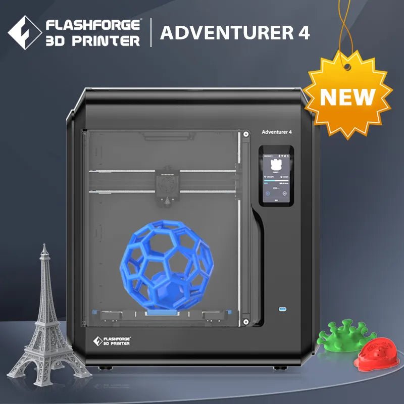 Flashforge FDM 3D Printer Adventurer 4 Auto Leveling with Camera 240℃ & 265℃ Nozzle Bundle Mute and Cloud Printing 3d Print AD4 - AFFORDABLE QUALITY SHOP