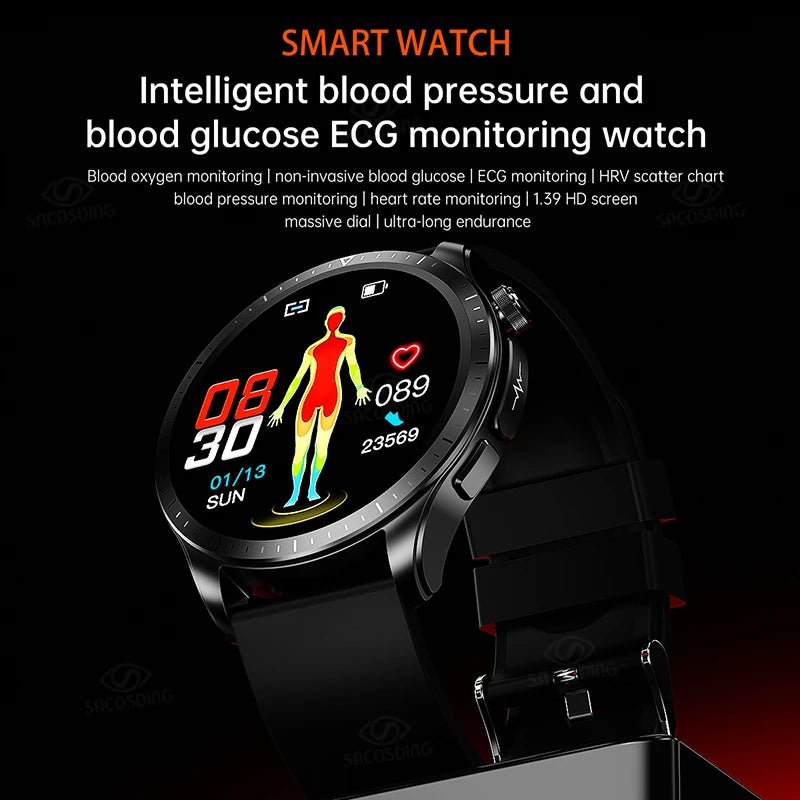 GEJIAN 2023 New Smart Watch 1.39-inch 360 * 360 high-definition touch screen ECG Smartwatches chest patch real-time ECG analysis - AFFORDABLE QUALITY SHOP