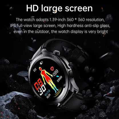 GEJIAN 2023 New Smart Watch 1.39-inch 360 * 360 high-definition touch screen ECG Smartwatches chest patch real-time ECG analysis - AFFORDABLE QUALITY SHOP