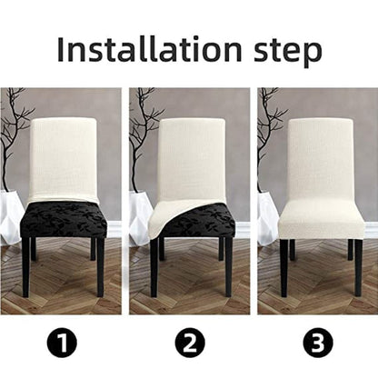 GOMINIMO 6pcs Dining Chair Slipcovers/ Protective Covers (Beige) GO-DCS-106-RDT - AFFORDABLE QUALITY SHOP