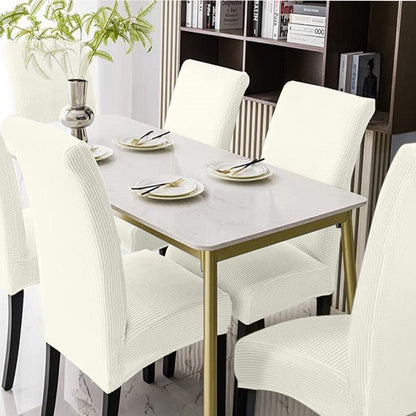 GOMINIMO 6pcs Dining Chair Slipcovers/ Protective Covers (Beige) GO-DCS-106-RDT - AFFORDABLE QUALITY SHOP