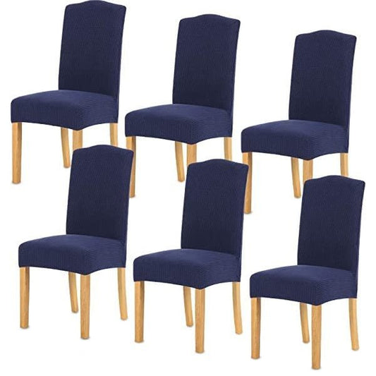 GOMINIMO 6pcs Dining Chair Slipcovers/ Protective Covers (Navy Blue) GO-DCS-107-RDT - AFFORDABLE QUALITY SHOP