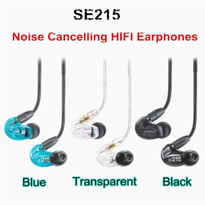 Good quality SE215 Earphons Hi-fi stereo Noise Canceling 3.5MM SE 215 In ear Detchabl Earphone earbuds with Box - AFFORDABLE QUALITY SHOP