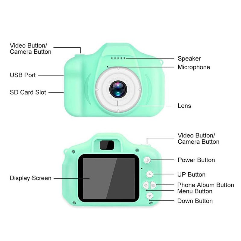 HD 1080P Mini Digital Kids Camera with 32GB SD Card - USB Rechargeable - AFFORDABLE QUALITY SHOP