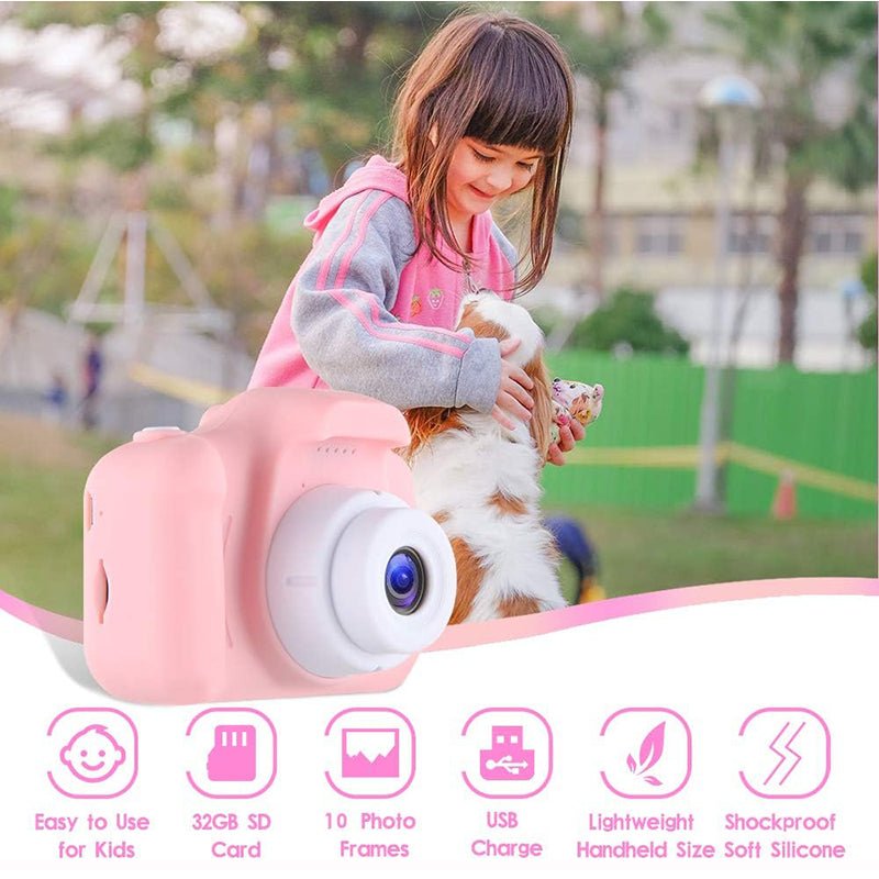 HD 1080P Mini Digital Kids Camera with 32GB SD Card - USB Rechargeable - AFFORDABLE QUALITY SHOP