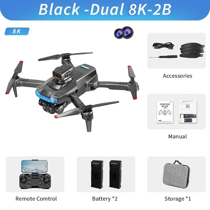 Lenovo P15 Drone Professional 8K GPS Dual Camera Obstacle Avoidance Optical Flow Positioning Brushless RC 10000M Free Shipping - AFFORDABLE QUALITY SHOP