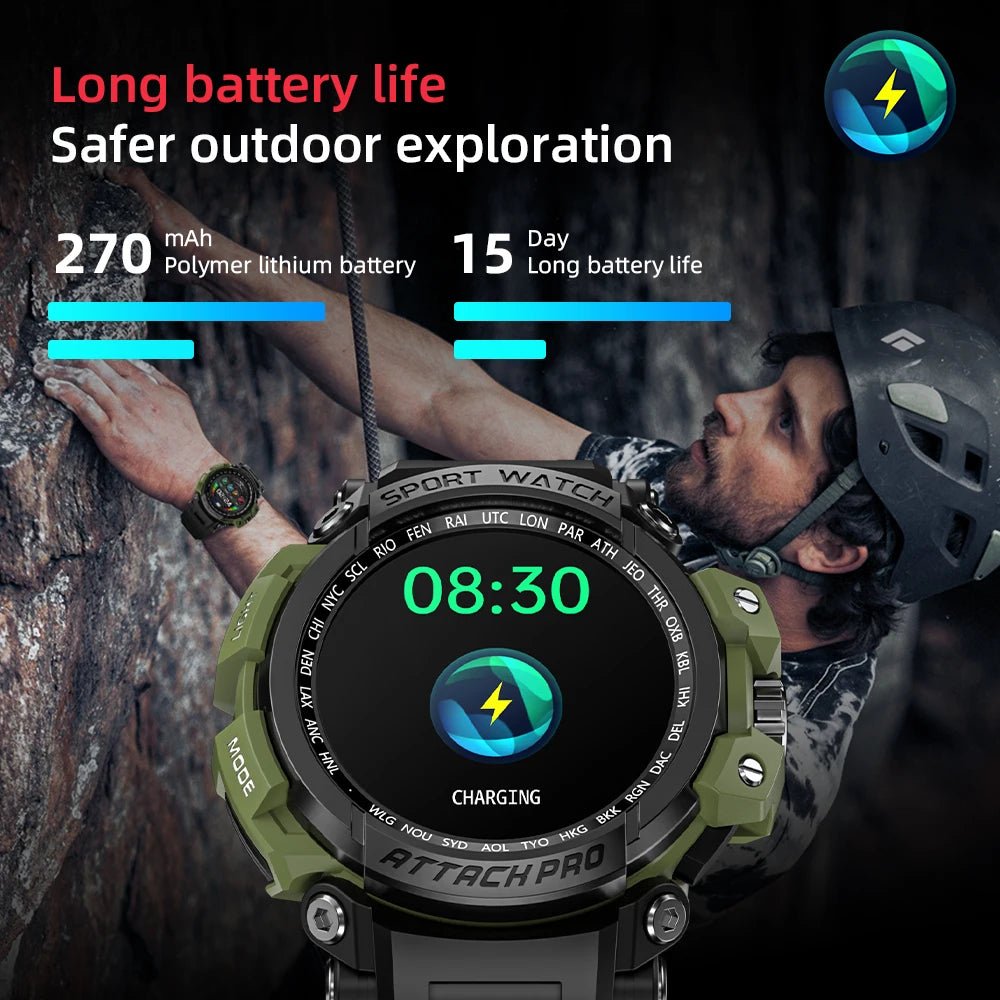 LOKMAT ATTACK Pro Sport Smart Watch Fitness Tracker Waterproof Smartwatches Touch Screen Heart Rate Monitor for Android Phone - AFFORDABLE QUALITY SHOP