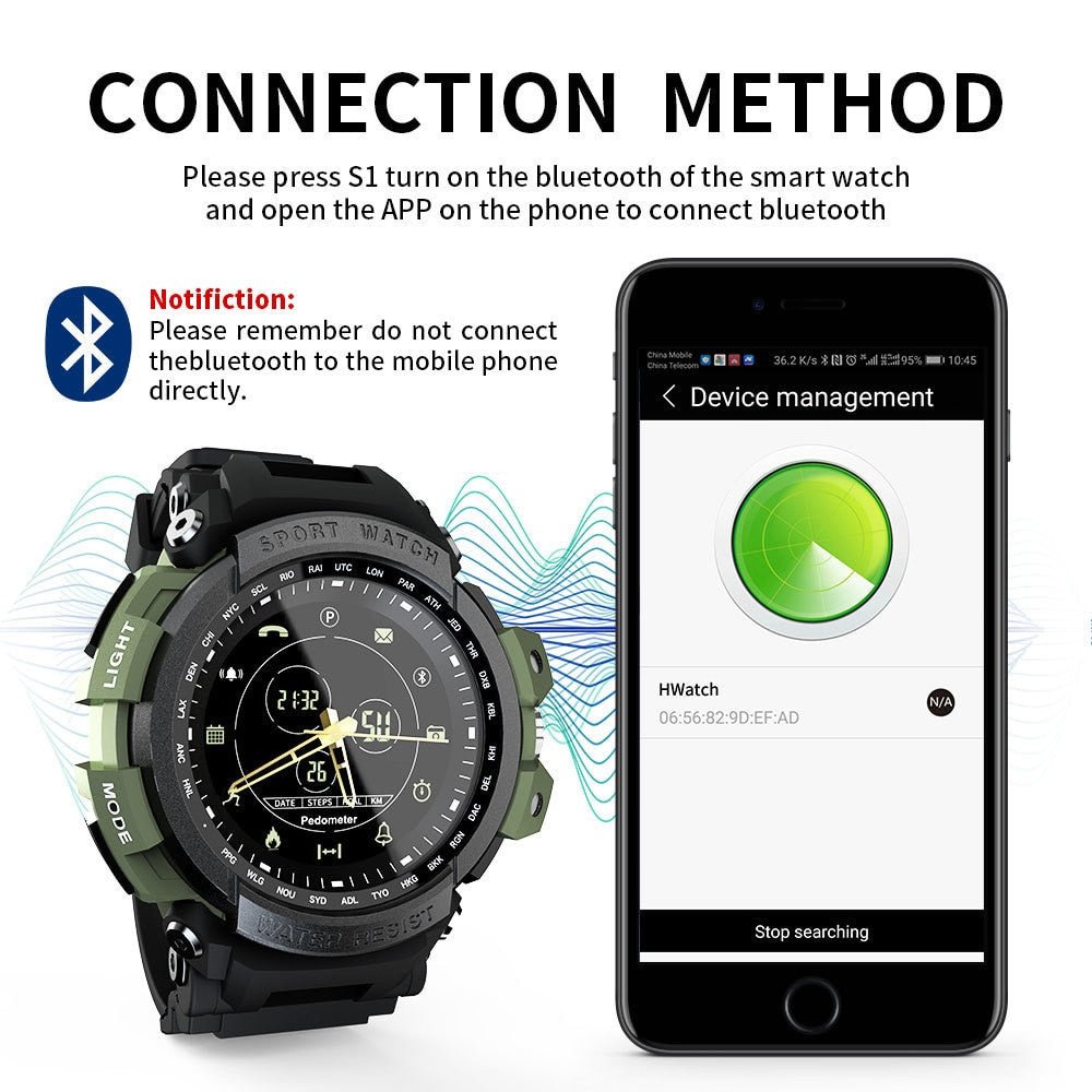 LOKMAT Sport Smart Watch Professional 5ATM Waterproof Bluetooth Call Reminder Digital Men Clock SmartWatch For ios and Android - AFFORDABLE QUALITY SHOP