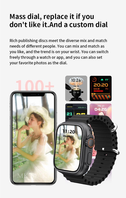 M9 Ultra mini smartwatch heart rate call scanning payment - AFFORDABLE QUALITY SHOP