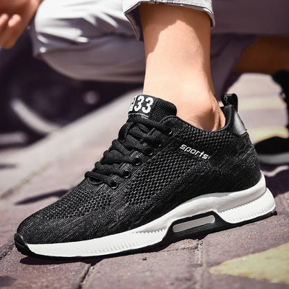 Men Sneakers Elevator Shoes Hidden Heels Breathable Heightening Shoes For Men Increase Insole 6CM Sports Casual Height Shoes - AFFORDABLE QUALITY SHOP